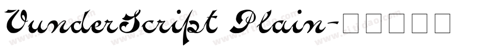 VunderScript Plain字体转换